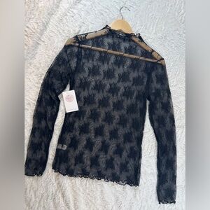 *SOLD* NWT! Elegant Black Lace Top